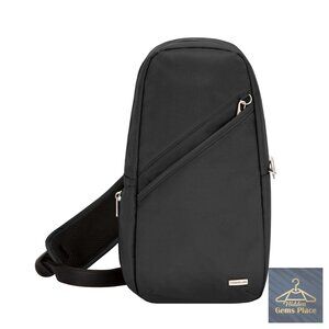 Anti-Theft Sling Bag with RFID Blocking, Slash-Resistant, 5-Point Security